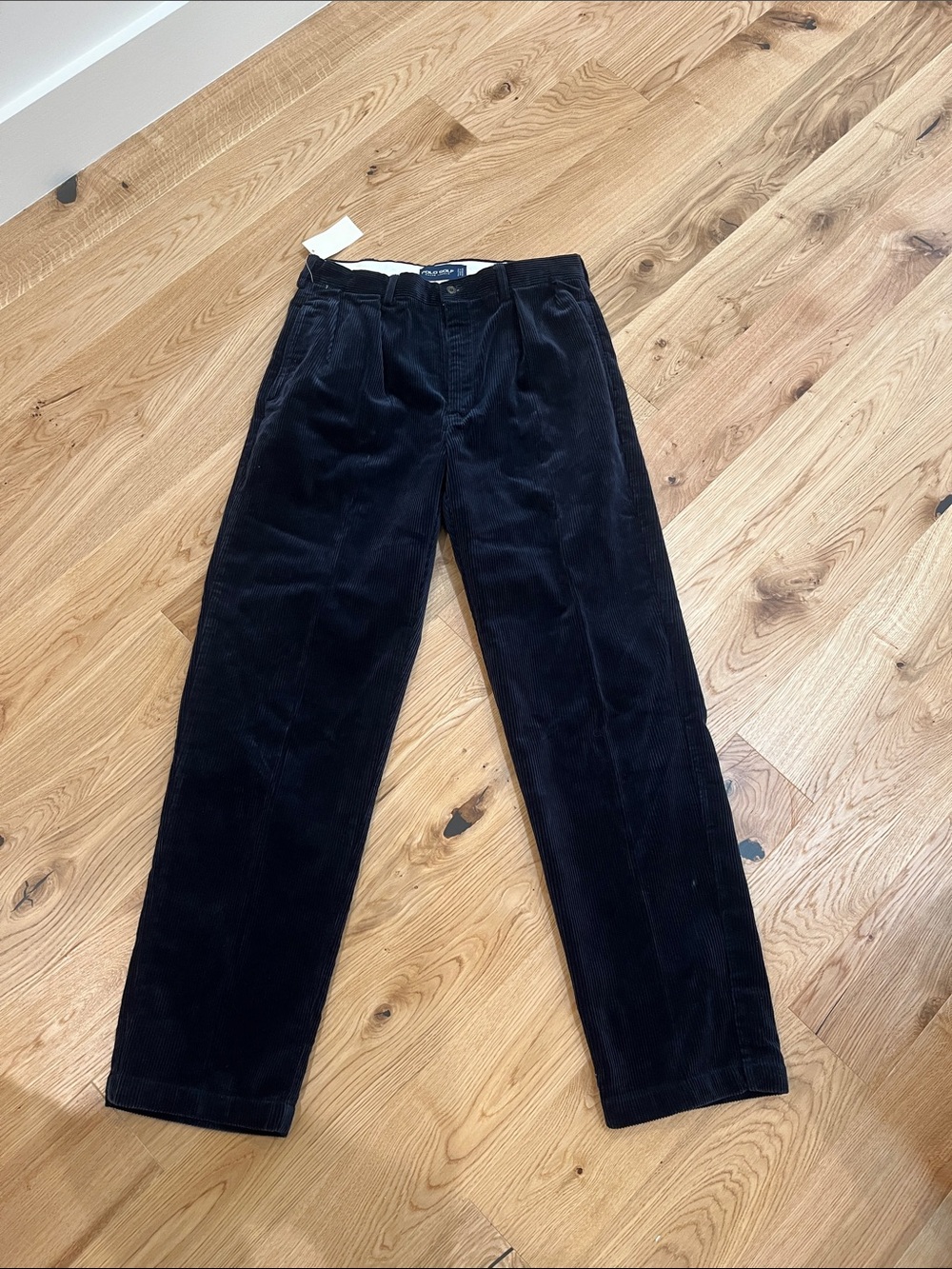 Polo by Ralph Lauren Navy Corduroy Pleated Men’s Trousers
